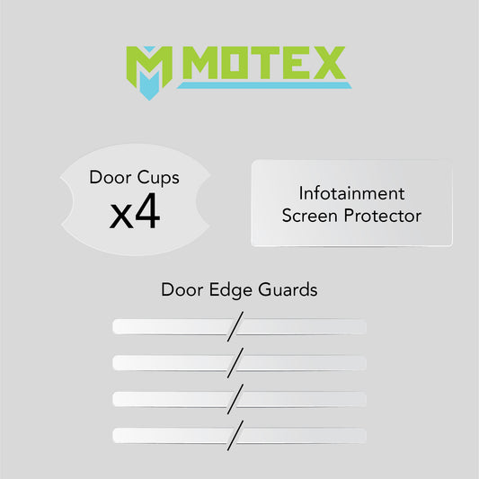 Motex film protection pack.  Edge guards/door cups/infotainment screen